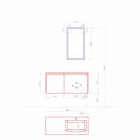 Mobiliario suspendido de diseño, composición de baño moderno - Callisi9 Viadurini