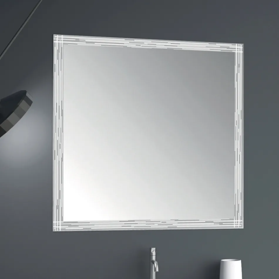 Mueble de baño de suelo en metal cobre y MDF blanco Made in Italy - Cizco Viadurini