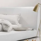 Cama doble de cuero acolchado My Home Long Island fabricada en Italia Viadurini