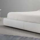 Cama doble de cuero acolchado My Home Long Island fabricada en Italia Viadurini