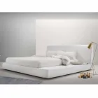 Cama doble de cuero acolchado My Home Long Island fabricada en Italia Viadurini