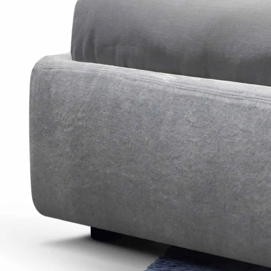 Cama doble tapizada My Home Sleepway de 180x90cm fabricada en Italia Viadurini