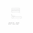 Cama doble tapizada My Home Sleepway de 180x90cm fabricada en Italia Viadurini