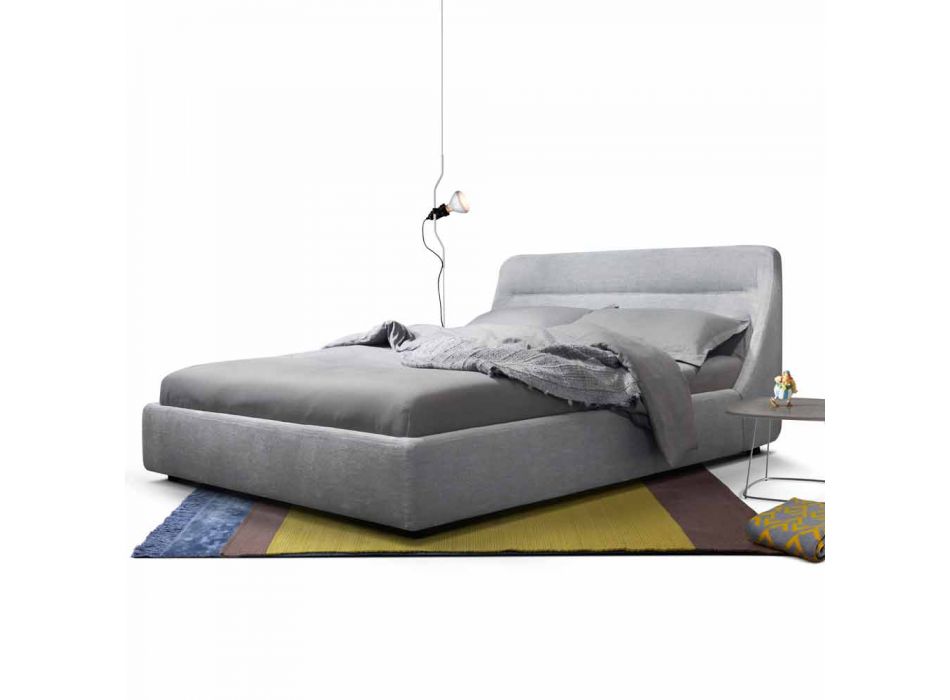 Cama doble tapizada My Home Sleepway de 180x90cm fabricada en Italia Viadurini