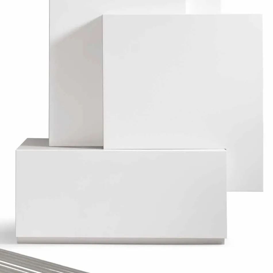 My Home Tetris torre de sala de estar móvil diseño MDF H196cm made in Italy Viadurini