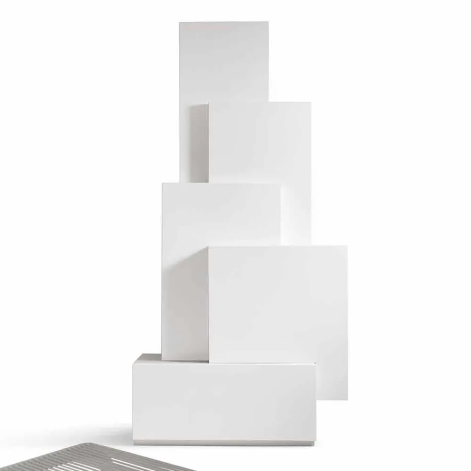 My Home Tetris torre de sala de estar móvil diseño MDF H196cm made in Italy Viadurini