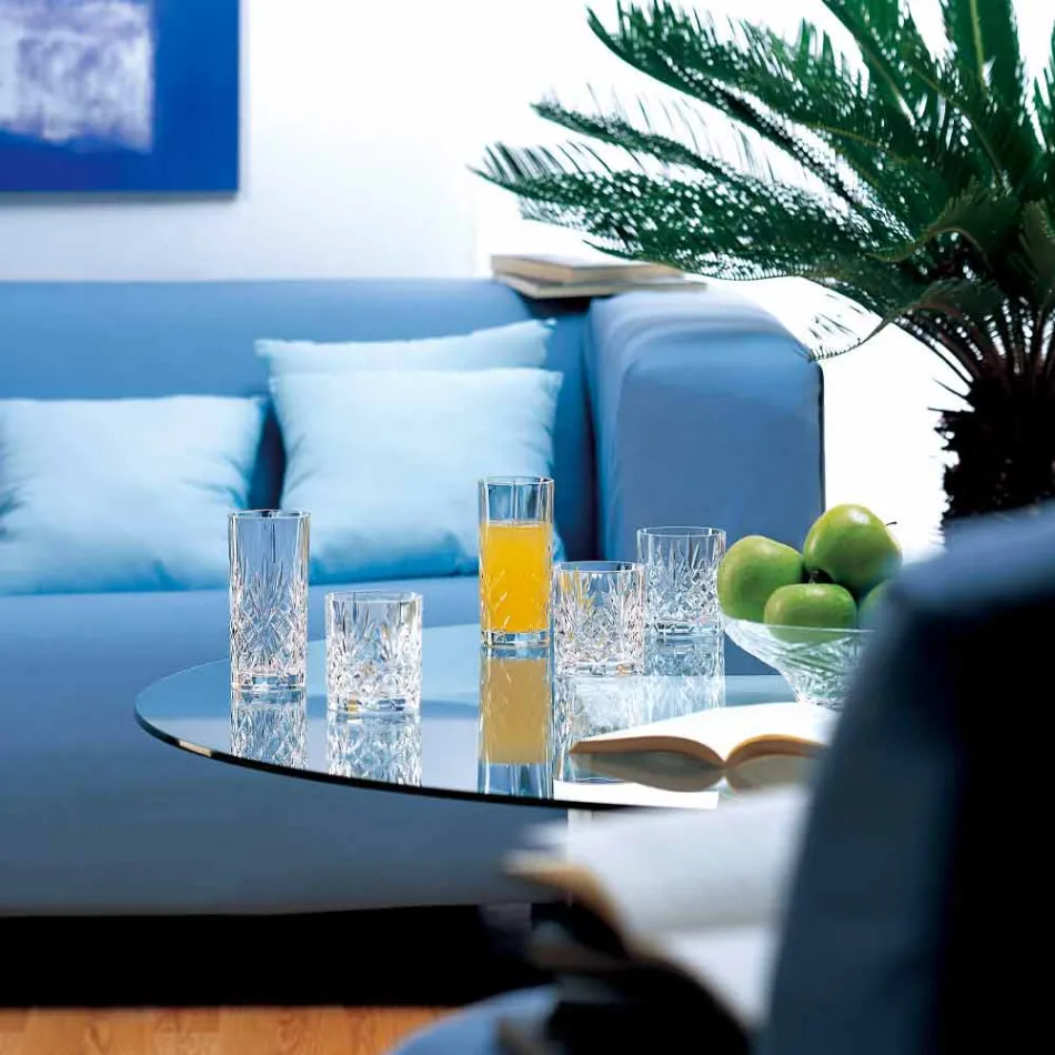 Vasos de cóctel bajos Old Fashioned Tumbler 12 piezas de cristal - Cantabile Viadurini