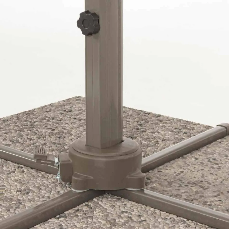 Paraguas de exterior 3x3 con tela de poliéster y poste de aluminio - Texas Viadurini