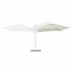 Paraguas de exterior 3x3 en aluminio blanco y poliéster - Fasma Viadurini