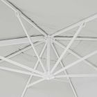 Paraguas de exterior 3x3 en aluminio blanco y poliéster - Fasma Viadurini