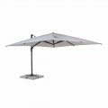 Paraguas de exterior 4x4 en poliéster y aluminio gris claro - Daniel