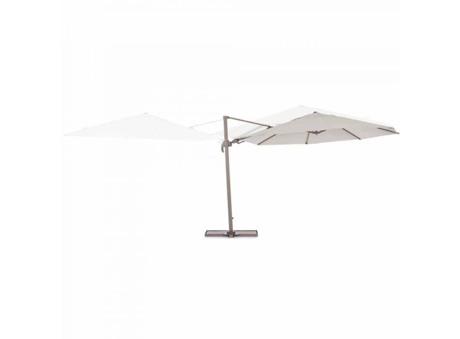 Paraguas exterior 3,5 m de diámetro en poliéster con poste de aluminio - Linfa Viadurini