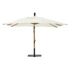 Paraguas de exterior en madera y poliéster crudo 3x4, Homemotion - Passmore Viadurini