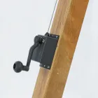 Paraguas de exterior en madera y poliéster crudo 3x4, Homemotion - Passmore Viadurini