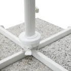 Paraguas de Exterior en Poliéster con Estructura de Aluminio Blanco - Zinica Viadurini