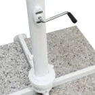 Paraguas de Exterior en Poliéster con Estructura de Aluminio Blanco - Zinica Viadurini