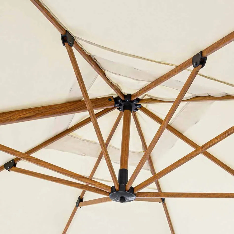 Sombrilla de jardín de 3x4m en aluminio y poliéster, Homemotion - Marco Viadurini