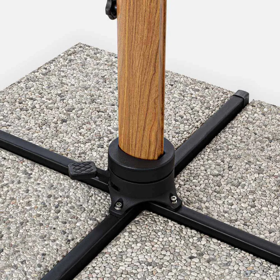 Sombrilla de jardín de 3x4m en aluminio y poliéster, Homemotion - Marco Viadurini