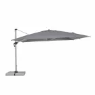 Sombrilla de jardín 4x4 con tela gris oscuro y estructura anodizada - Daniel Viadurini