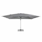 Sombrilla de jardín 4x4 con tela gris oscuro y estructura anodizada - Daniel Viadurini