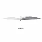 Sombrilla de jardín 4x4 con tela gris oscuro y estructura anodizada - Daniel Viadurini