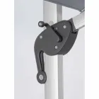 Sombrilla de jardín 4x4 con tela gris oscuro y estructura anodizada - Daniel Viadurini