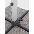 Sombrilla de jardín 4x4 con tela gris oscuro y estructura anodizada - Daniel Viadurini