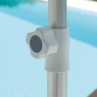 Sombrilla de Jardín con Estructura de Aluminio Rayado Anodizado - Laila Viadurini