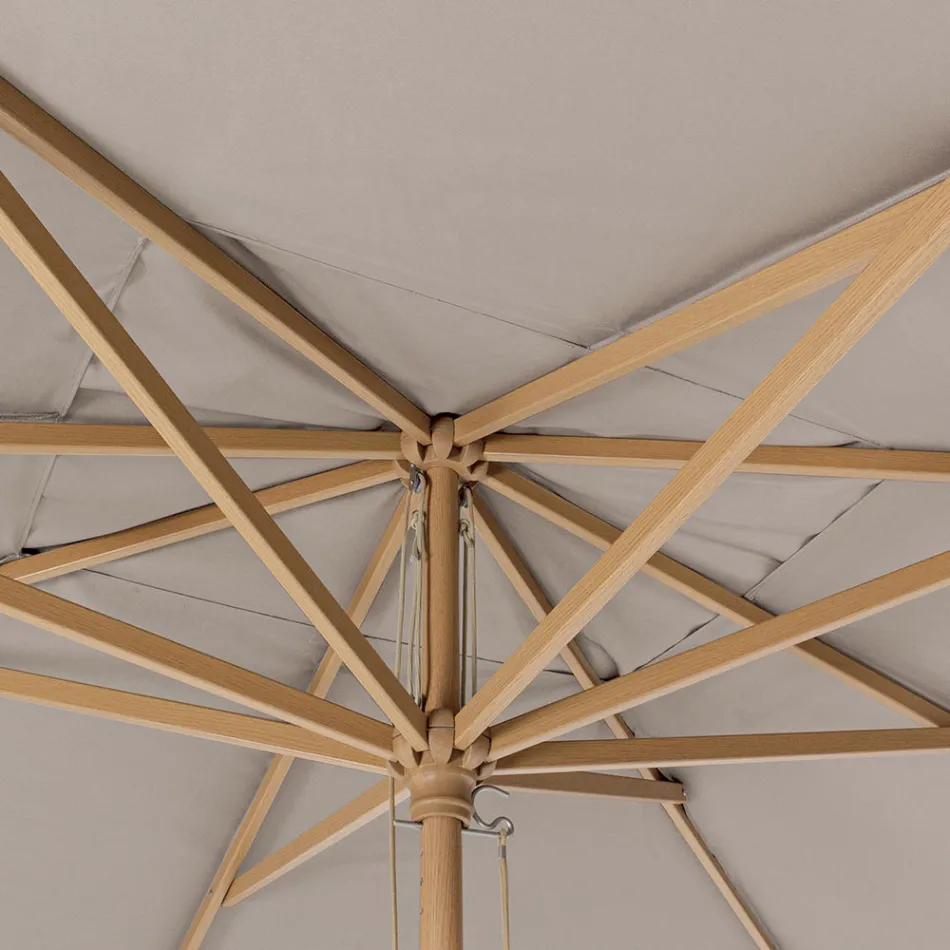 Sombrilla de Jardín con Lona de Poliéster Gris Tórtola 3x4 m, Homemotion - Lucius Viadurini