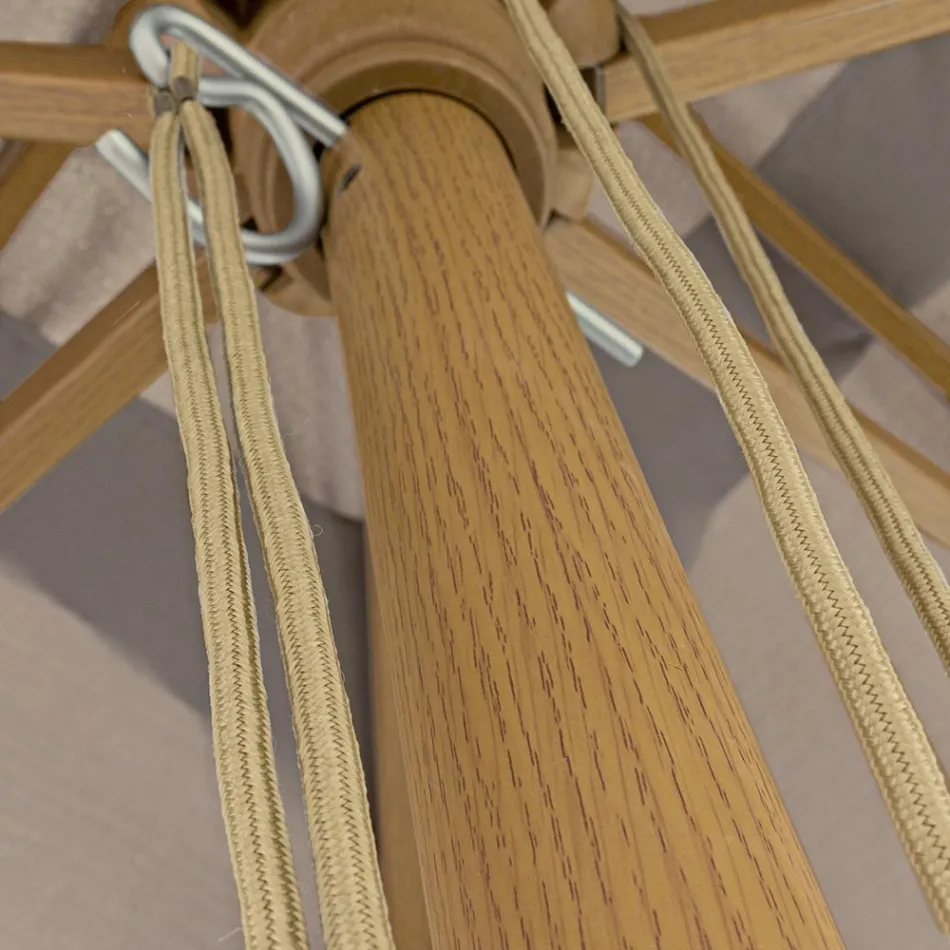 Sombrilla de Jardín con Lona de Poliéster Gris Tórtola 3x4 m, Homemotion - Lucius Viadurini