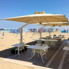 Sombrilla de jardín en aluminio blanco o antracita 300x300 cm - Lapillo Viadurini