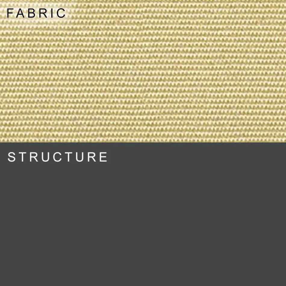 Sombrilla de jardín en tela acrílica y aluminio Made in Italy - Solero Viadurini