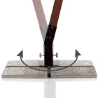 Paraguas de madera maciza con capota de poliéster revestido de PVC - Devoir Viadurini