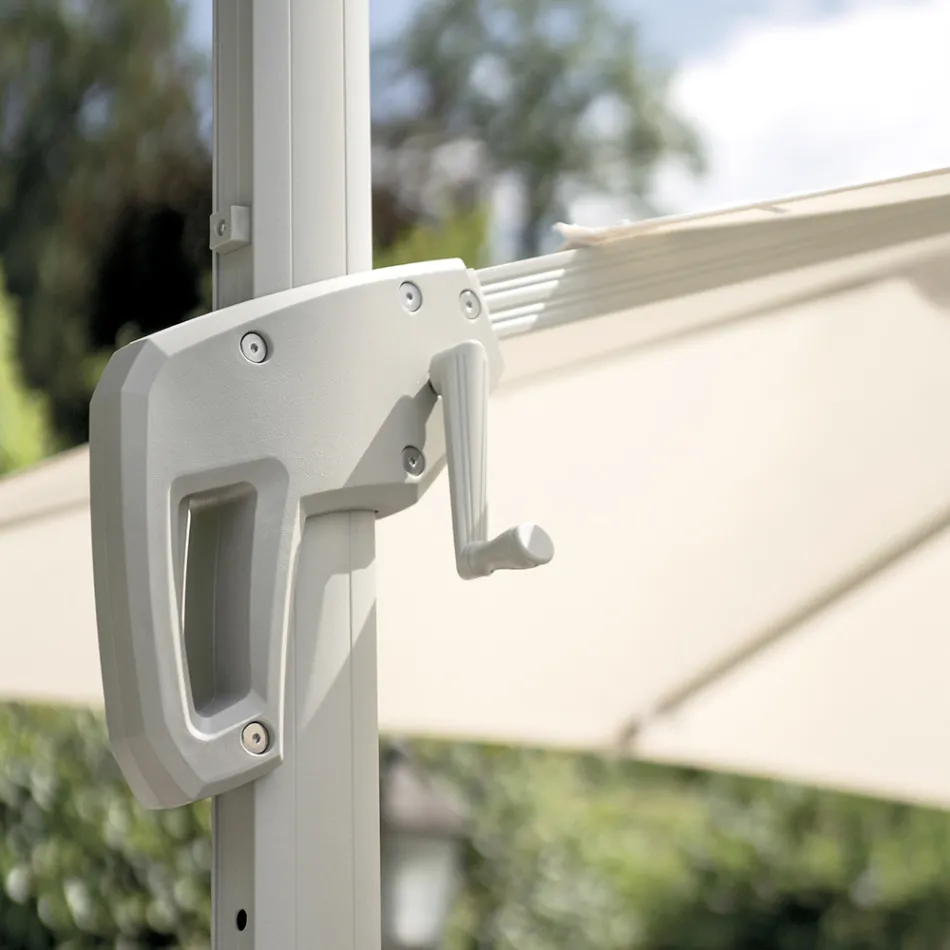 Paraguas de poliéster con mango y mástil lateral - Nexa Viadurini