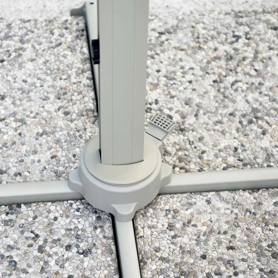 Paraguas de poliéster con mango y mástil lateral - Nexa Viadurini