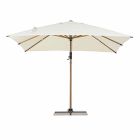 Paraguas de exterior 3x3 en aluminio con tejido de poliéster beige - Leano Viadurini