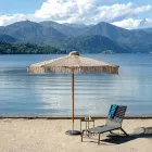 Sombrilla Redonda de Red con Flecos de Ø 2,5 metros - Sol Viadurini