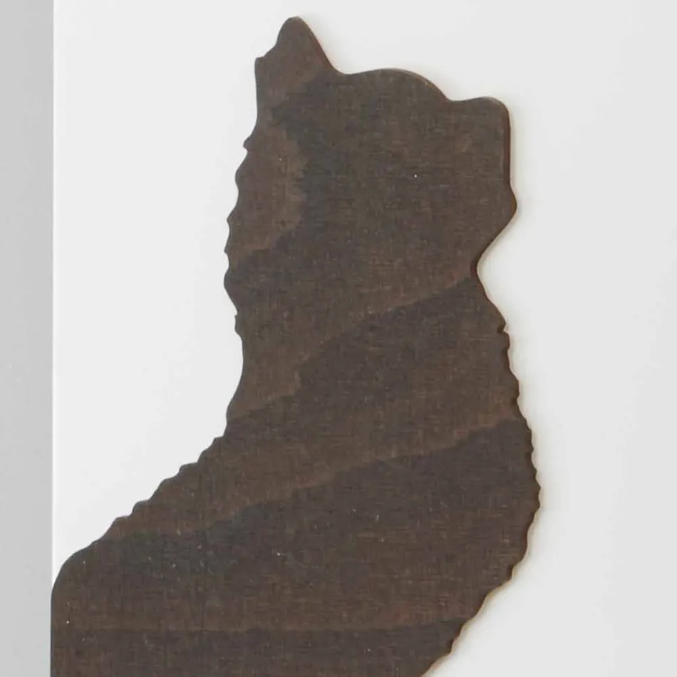 Reloj de pared blanco con decoraciones animales de madera Diseño moderno - Suspenso Viadurini