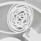 Reloj de pared grande, redondo, moderno y decorado, color - Gato Viadurini