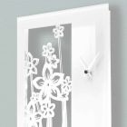 Reloj de pared moderno de diseño rectangular en plexiglás blanco - Elara Viadurini
