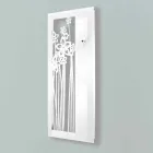 Reloj de pared moderno de diseño rectangular en plexiglás blanco - Elara Viadurini