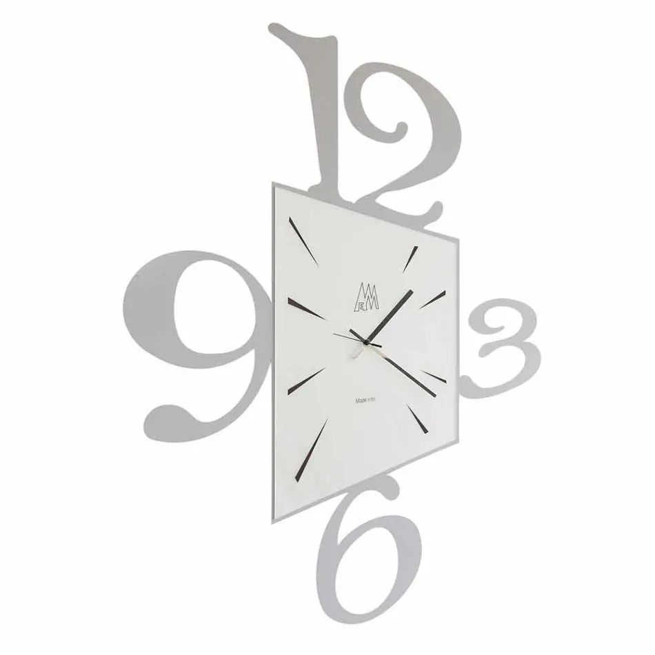 Reloj de pared de diseño en hierro negro o aluminio Made in Italy - Prospi Viadurini