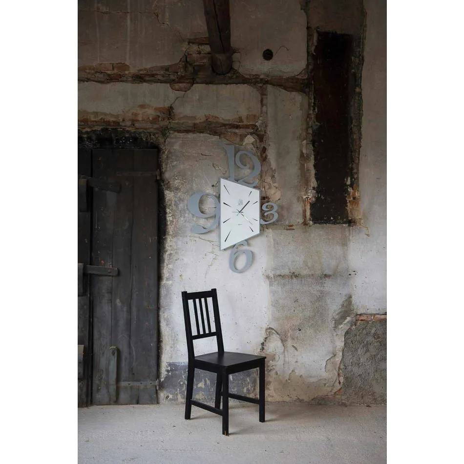 Reloj de pared de diseño en hierro negro o aluminio Made in Italy - Prospi Viadurini