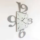 Reloj de pared de diseño en hierro negro o aluminio Made in Italy - Prospi Viadurini