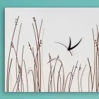 Reloj de pared rectangular de madera blanca de diseño moderno - Filigrana Viadurini