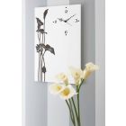 Reloj de pared rectangular moderno en madera de diseño blanco decorado - Croco Viadurini