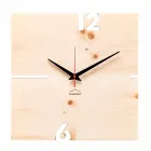 Reloj de pared cuadrado en roble, pino o nuez Made in Italy - Bethel Viadurini