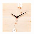 Reloj de pared cuadrado en madera de roble, pino o nogal Made in Italy - Bethel