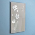 Reloj de pared rectangular de diseño marrón y plexiglás - Silene