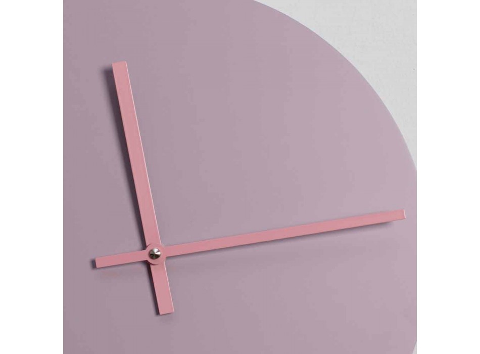 Reloj de pared redondo rosa moderno hecho en Italia - Imalia Viadurini